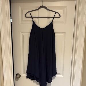 Navy Blue Spaghetti Strap Dress